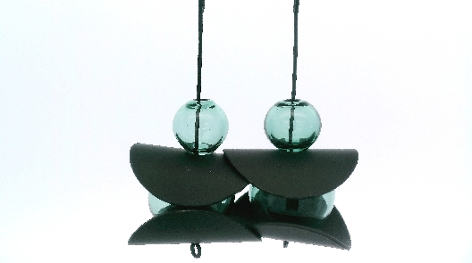 PURSUITS; Toronto  Otto Earrings - Black Aqua  From the O Collectio...