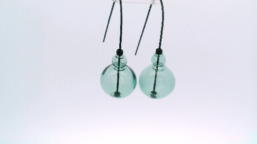 PURSUITS; Toronto Mini Scoop Earrings - Black Aqua From the O Col...