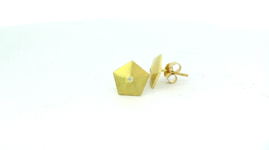 Bayot Heer Jewellery Originals 18K Yellow Gold and Diamond Ear Stu...