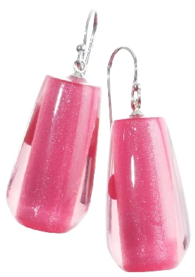 ZSISKA Design Co.  BLISS MUSEE SERIES Large Drop Earrings - PINK  V...