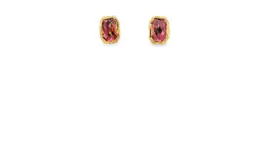 Gallery Gemma Fine Gems Yellow Gold Rubellite Stud Earrings Beaut...