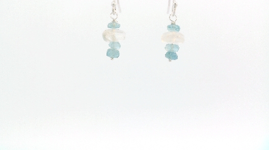 Gallery Gemma  Moonstone Zircon Dangle Earrings  Pretty delicate ea...