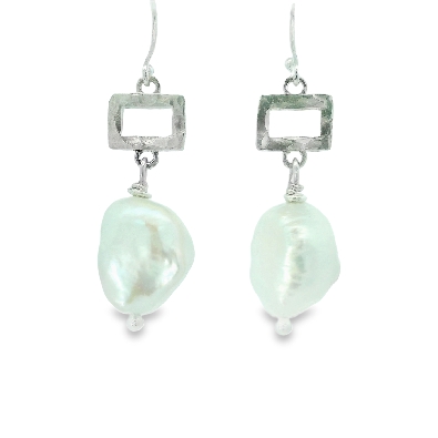 Providence Collection  Keshi Nugget Pearl Earrings  Unique earrings...