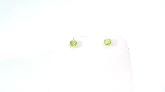 Gallery Gemma 4mm Peridot Stud Earrings Genuine 4mm round green ...