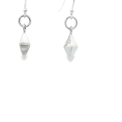 Gallery Gemma Silver Mini-Bipyramid Dangle Earrings Sterling Silv...