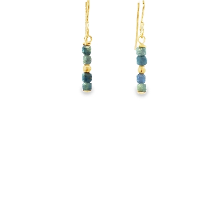 Gallery Gemma Originals  Blue Sapphire Bead Dangle Earrings  Delica...
