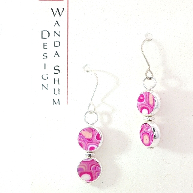 Wanda Shum Design; British Columbia  Funky Mosaic 2 Circle Earrings...
