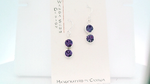 Wanda Shum Design; British Columbia  Funky Mosaic 2 Circle Earrings...