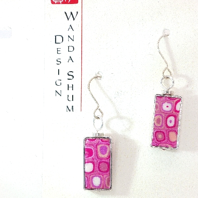 Wanda Shum Design; British Columbia  Funky Mosaic Rectangle Earring...