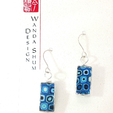 Wanda Shum Design; British Columbia  Funky Mosaic Rectangle Earring...