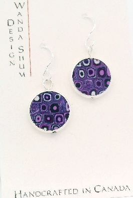 Wanda Shum Design; British Columbia  Funky Mosaic Circle Earrings -...