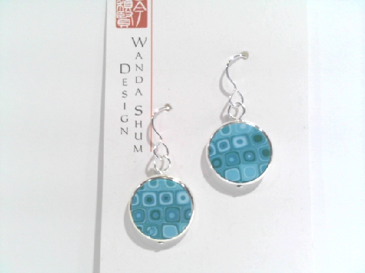 Wanda Shum Design; British Columbia Funky Mosaic Circle Earrings -...