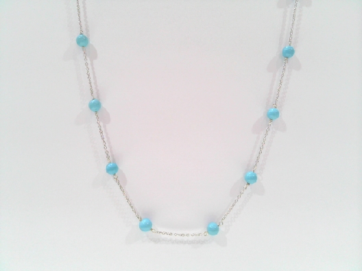 Artist: Anne-Marie Warburton  Turquoise Station Chain Necklace  Bea...
