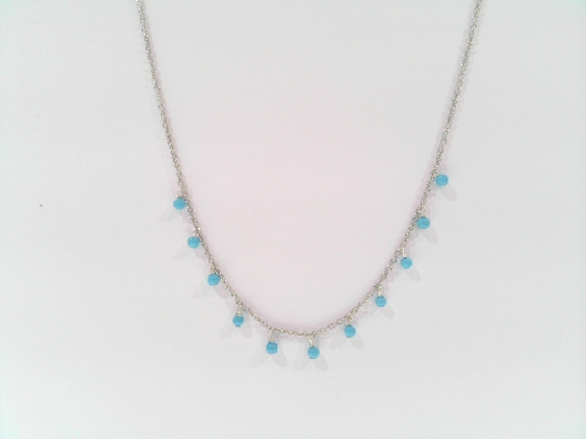 Artist: Anne-Marie Warburton  Delicate Turquoise Dangle Necklace  T...