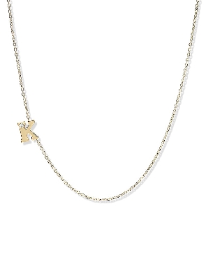 Anzie Jewelry; Montreal  Love Letter Single Diamond Initial Necklac...