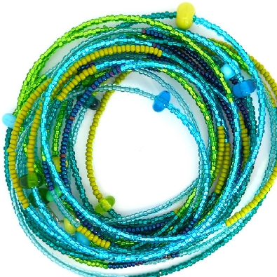 Color Love  12 Foot Necklace - Blues and Greens  Discover the encha...