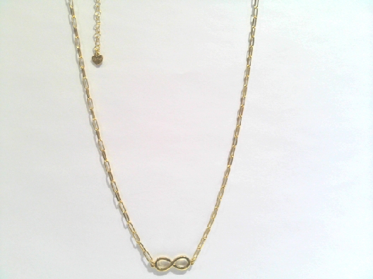 Gallery Gemma Gold Vermeil Infinity Paperclip Necklace Shiny and ...