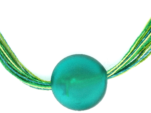Color Love  Aura Necklace - Teal  Bring a splash of color to your l...