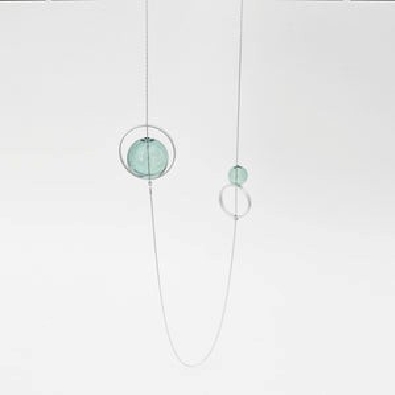 PURSUITS; Toronto  Spidles Versatile Necklace - Silver Aqua  From t...