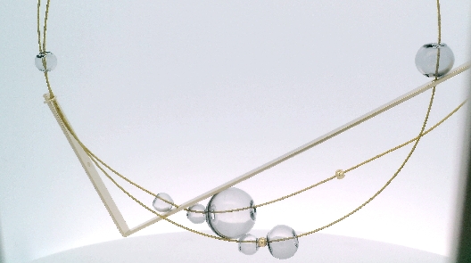 PURSUITS; Toronto  Tikkatock Necklace - Gold Grey  From the O Colle...