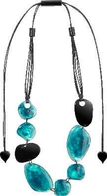 ZSISKA Design Co.  BALI 8-Bead Necklace - TEAL  Make a statement wi...