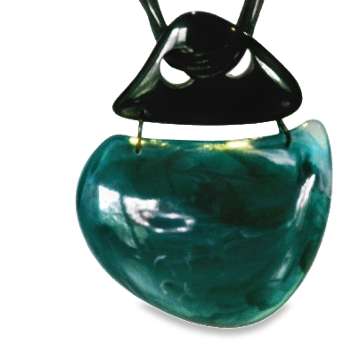 ZSISKA Design Co. BALI 2-Bead Pendant - TEAL Versitile adjustable...