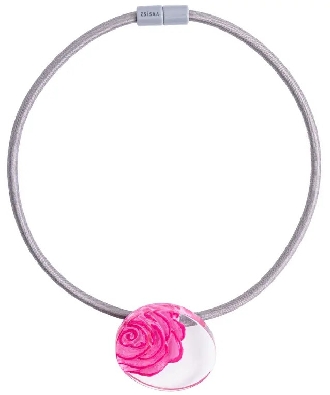ZSISKA Design Co. ROSETTE Necklace - PINK Striking and feminine n...