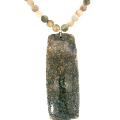 Gallery Gemma Original Frosted Sunstone Strand with Fossil Dinosau...