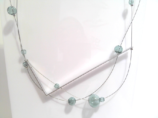 PURSUITS; Toronto Tikkatock Necklace - Silver Aqua From the O Col...