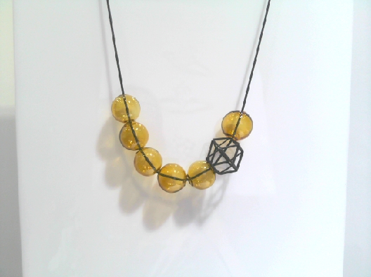 PURSUITS; Toronto  Hex Hex Necklace - Black Amber  From the O Colle...