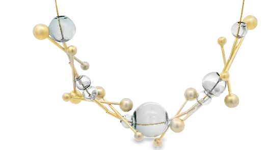 PURSUITS; Toronto Veve Necklace - Gold Grey From the O Collection...