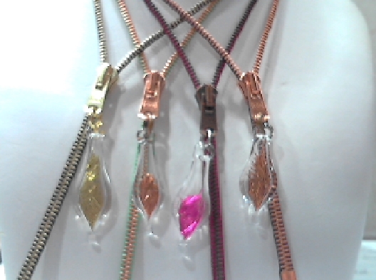 Artist: Vanessa Yanow; Montreal  Zipper Necklace with Wire Glitter ...