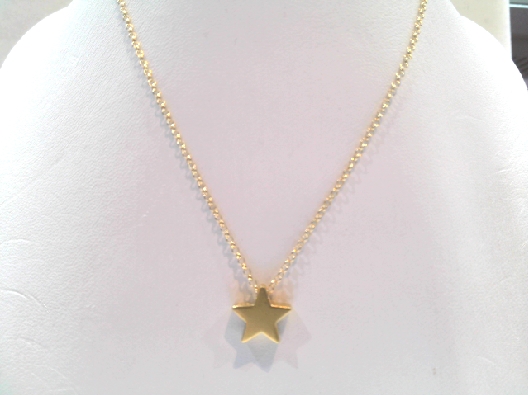 Gallery Gemma  Tiny Gold Star Necklace  24K yellow gold Vermeil (Ve...