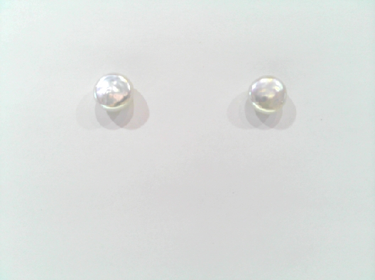 Cultured Pearl Collection  Button Pearl Stud Earrings  Featuring a ...