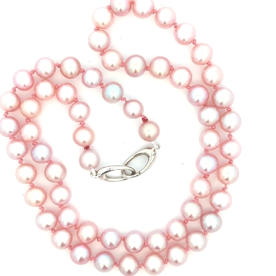 Cultured Pearl Collection  16 Inch Pink Cultured Pearl Strand  Exqu...