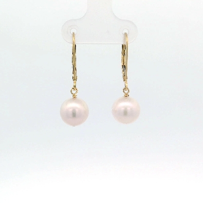 Cultured Pearl Collection 9.5mm Akoya Cultured Pearl Dangle Earrin...
