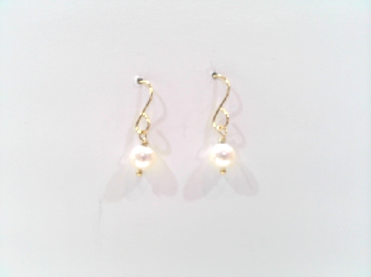 Cultured Pearl Collection  Gold Pearl Dangle Earrings  Featuring a ...