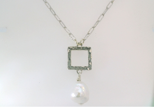 Providence Collection Keshi Nugget Pearl Pendant Necklace Unique ...