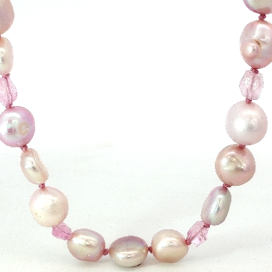 Cultured Pearl Collection  Pink Keshi Pearl & Pink Tourmaline Stran...