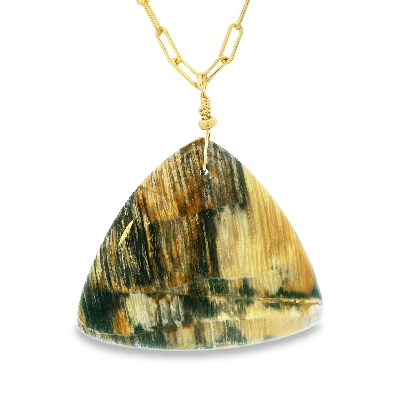 Providence Collection  Fossil Oak Pendant Necklace  Unique necklace...