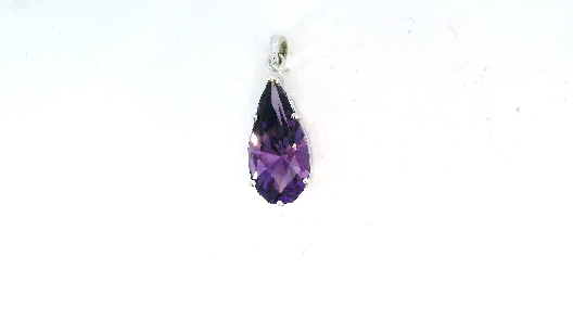 Custom 14kw gold pendant for client s 10.12 ct. custom cut amethyst...