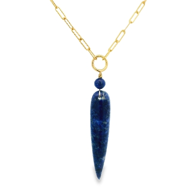 Providence Collection Lapis Lazuli Point Pendant Necklace Unique ...