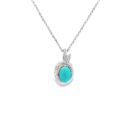 Artist Anne-Marie Warburton Turquoise Nest Pendant Necklace Origi...