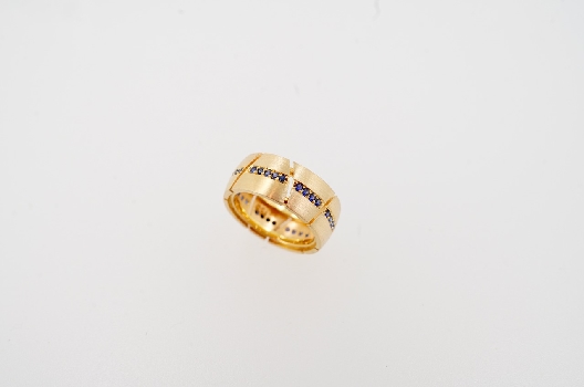 Artist:  Bayot Heer Jewellery Originals  18K Yellow Gold & Sapphire...