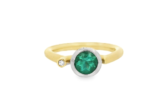 Bayot Heer Jewellery Originals 18K Yellow and Palladium Gold Green...