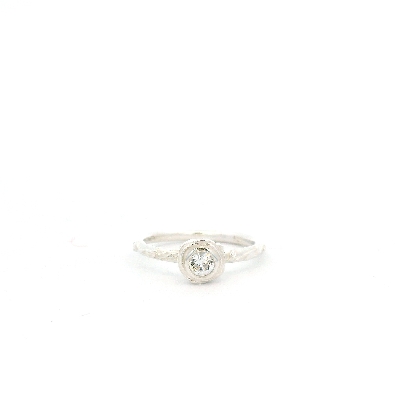 Artist Anne-Marie Warburton White Sapphire Tiny Nest Ring An orig...