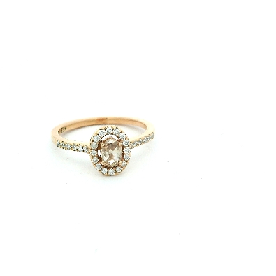 Gallery Gemma Diamond Classics   18K Gold Oval Desert Diamond Ring ...