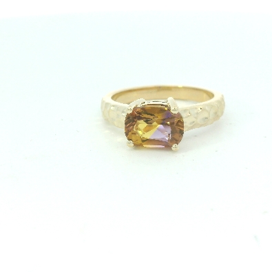 Artist: Anne-Marie Warburton  14K Gold Ametrine Ring  Unique one-of...