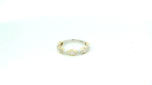S. Kashi Family Jewelry 14K Yellow and White Gold and Diamond Circ...