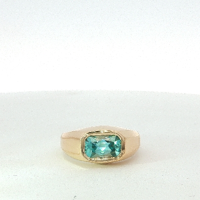 Gallery Gemma Classics Blue zircon gemstone; 2.0 ct. rectangular c...